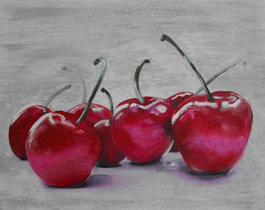 Pretty Please with a Cherry on Top Painting by Susan Bruner