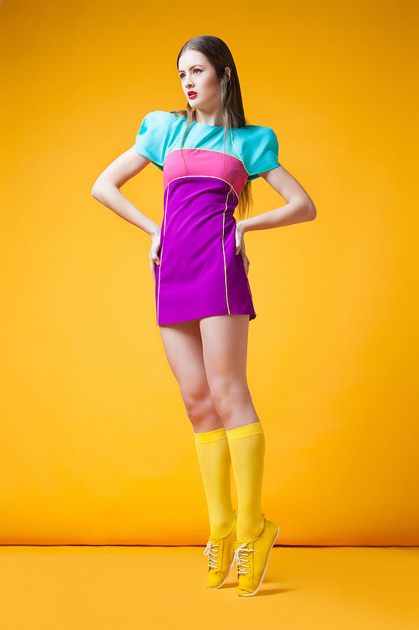 Pretty woman in colorful dress Photograph by Iuliia Isaieva