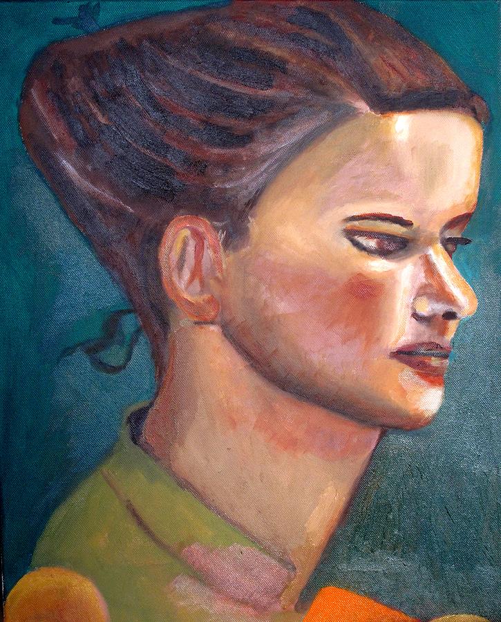 Portrait Painting - Pretty Woman by Keith Bagg