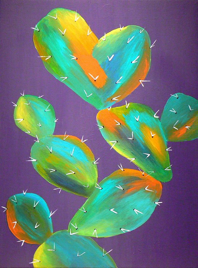 Prickly Pear Abstract Painting by Karyn Robinson