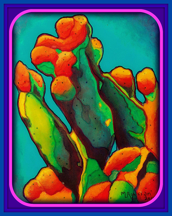 Prickly Pear Cactus SOLD Painting by MarvL Roussan