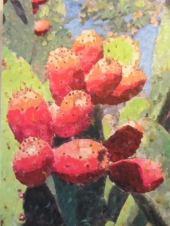 Prickly Pear Painting by Dody Rogers