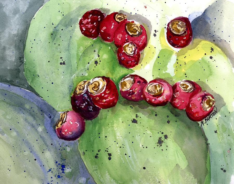 Prickly Pear Fruit Painting by Marilyn Barton