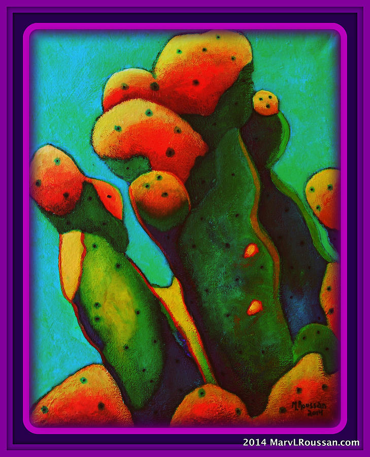 Prickly Pear II SOLD Painting by MarvL Roussan