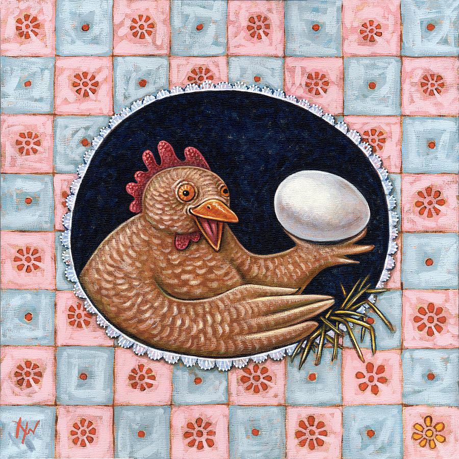 Chicken Painting - Pride and Joy by Holly Wood