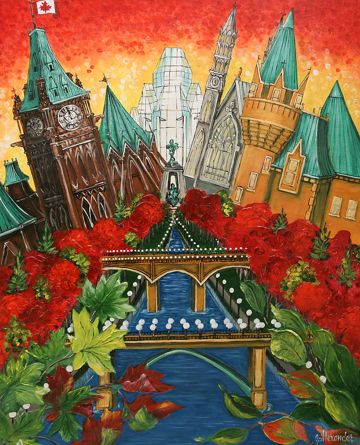 Ottawa Painting - Pride of Ottawa Autumn Red by Jill Alexander