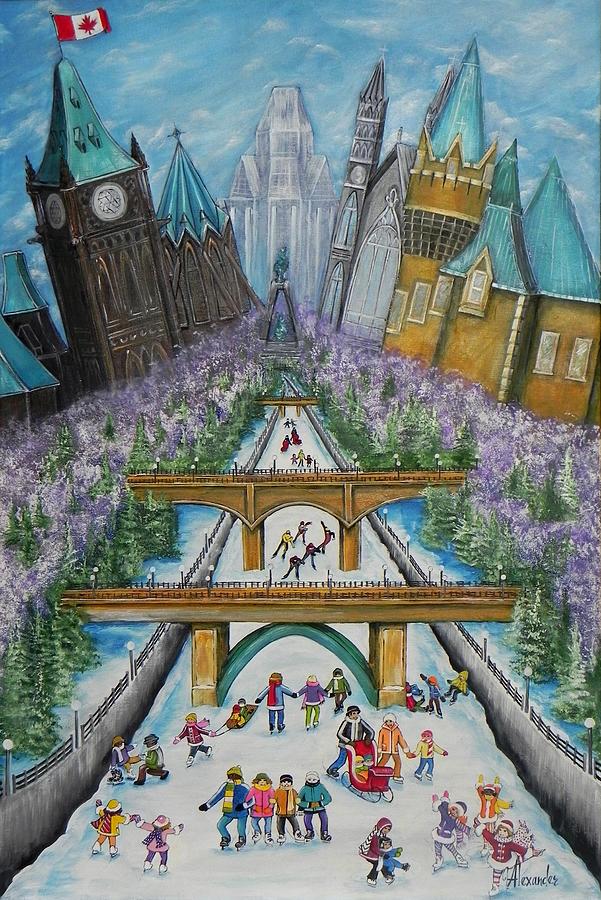Bridge Painting - Pride of Ottawa - Were off to see the Wizard. by Jill Alexander