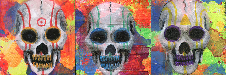 Skull Painting - Priests by KD Neeley