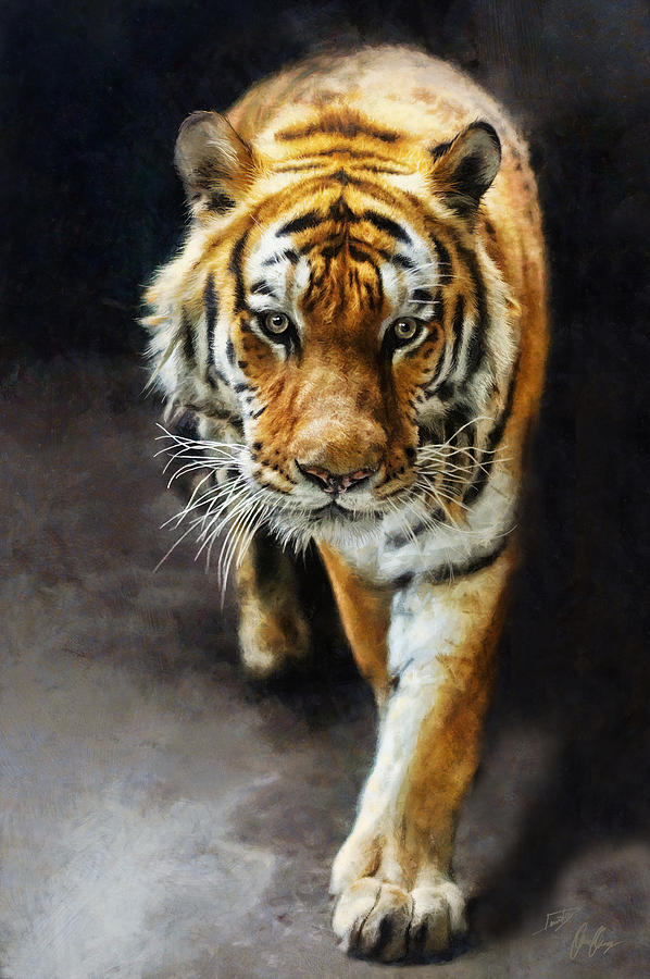 Tiger Digital Art - Primal Instincts by Bombelkie -  Marcin and Dawid Witukiewicz