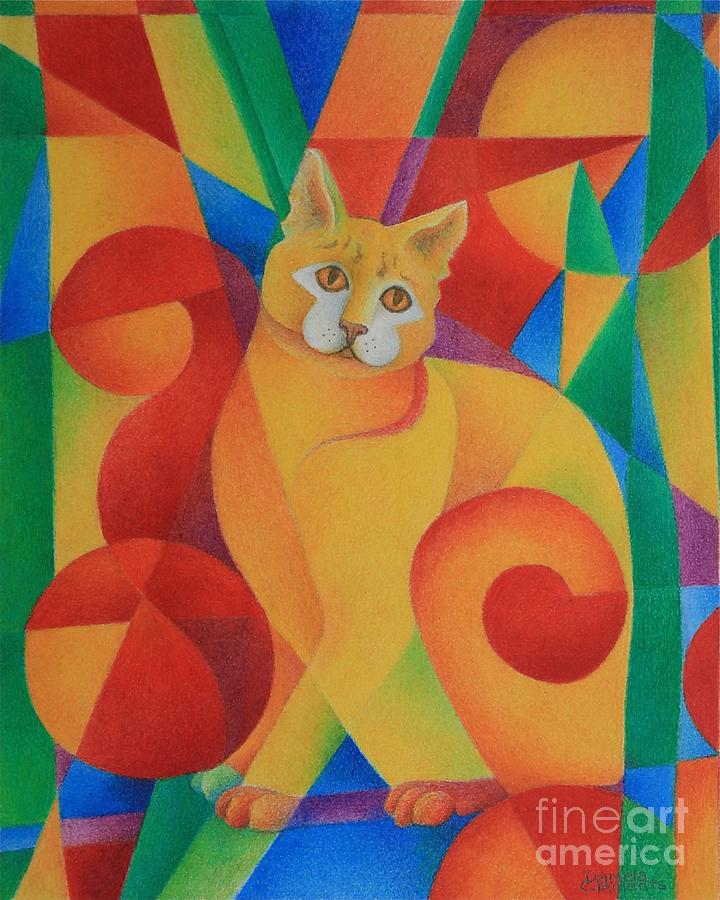 Primary Cat II Drawing by Pamela Clements
