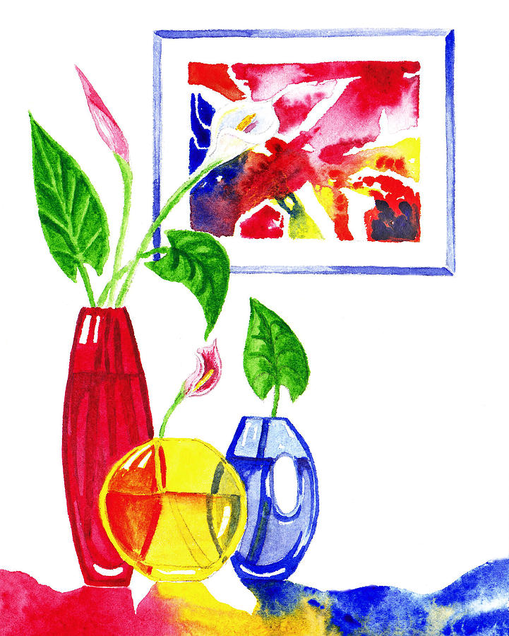 Primary Colors Design Painting by Irina Sztukowski