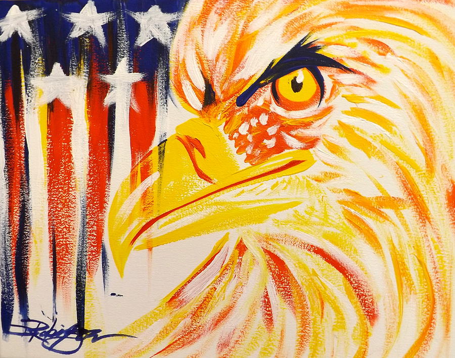 Primary Eagle Painting by Darren Robinson