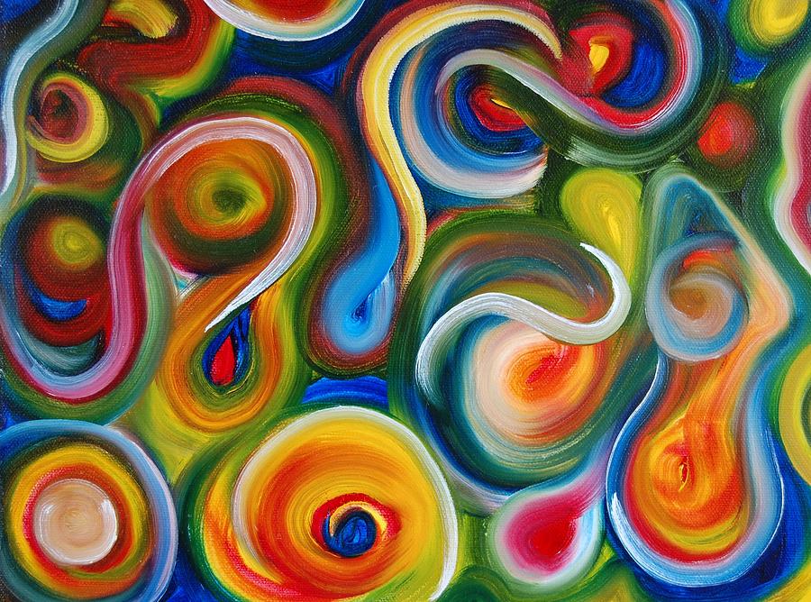 Primary Swirls Painting by Janet Paden - Fine Art America