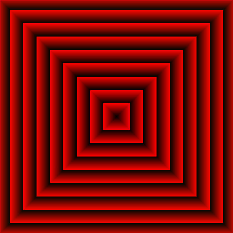 Prime Spiral Red Solid Digital Art by Nur Ismail - Fine Art America