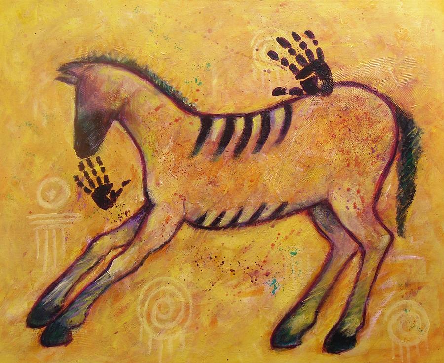 Primitive Color Horse Painting