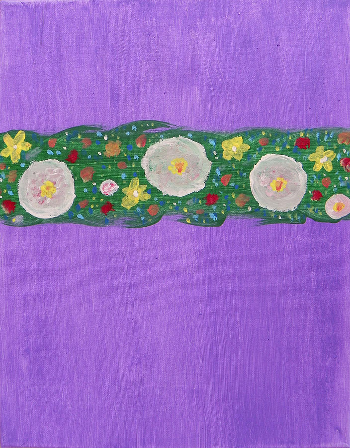 Primroses and Stars in My Garden Painting by Lenore Senior