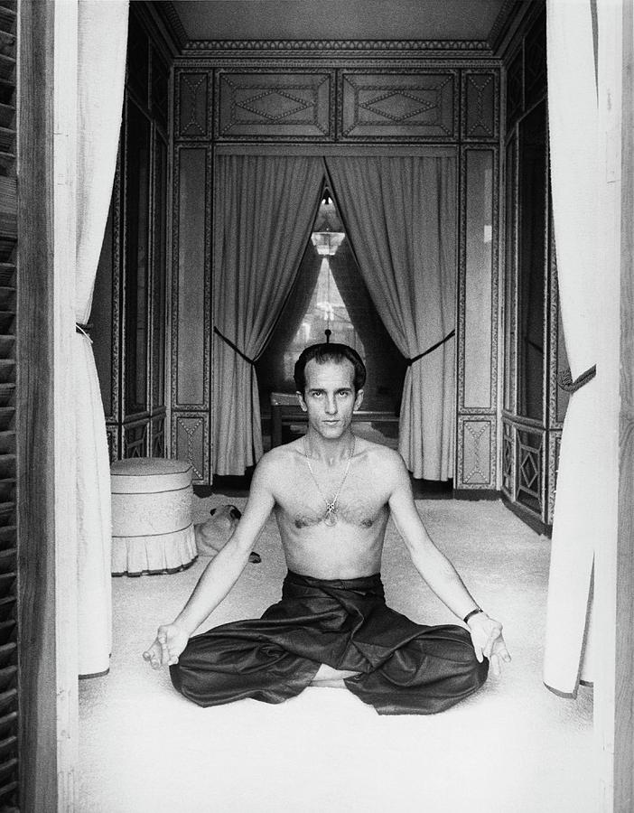 Prince Alessandro Ruspoli Doing Yoga Photograph by Henry Clarke