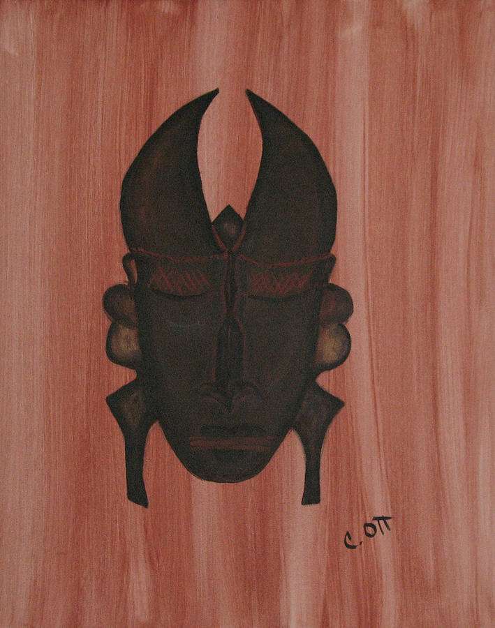 African Mask Painting - Prince by Calvin Ott