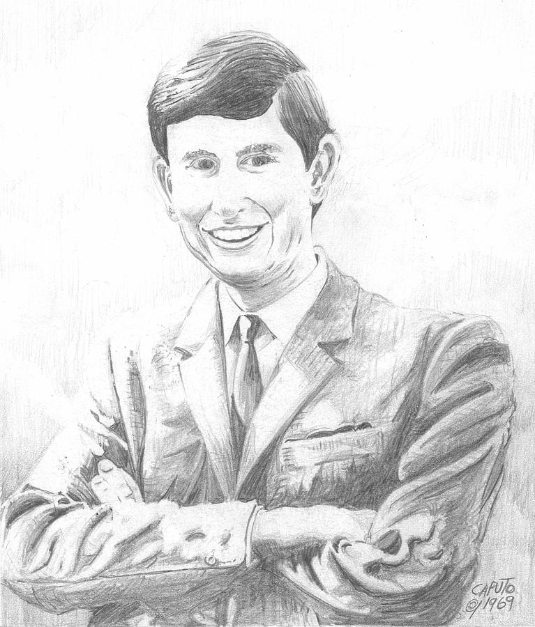 Prince Charles 1969 Drawing by Giovanni Caputo