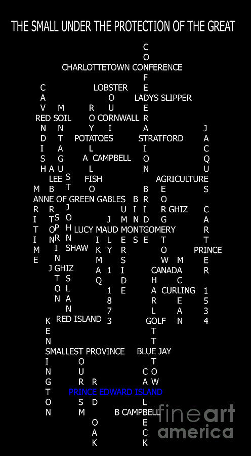 Crossword Puzzle Digital Art - Prince Edward Island Canada Crosswords by Barbara Griffin Crossword Puzzle Digital Art - Prince Edward Island Canada Crosswords by Barbara Griffin