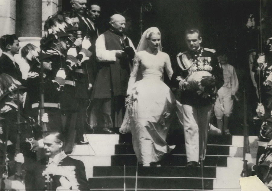 Prince Rainier And His Bride Leave The Cathedral.. Religious Ceremony ...