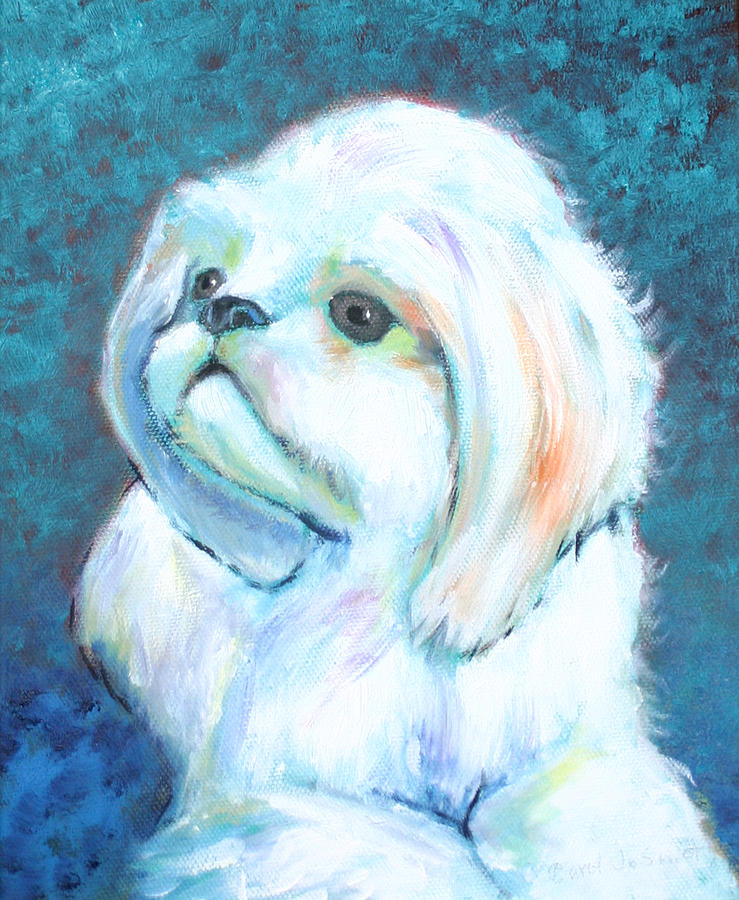 Dog Painting - Prince the Little Dog by Carol Jo Smidt