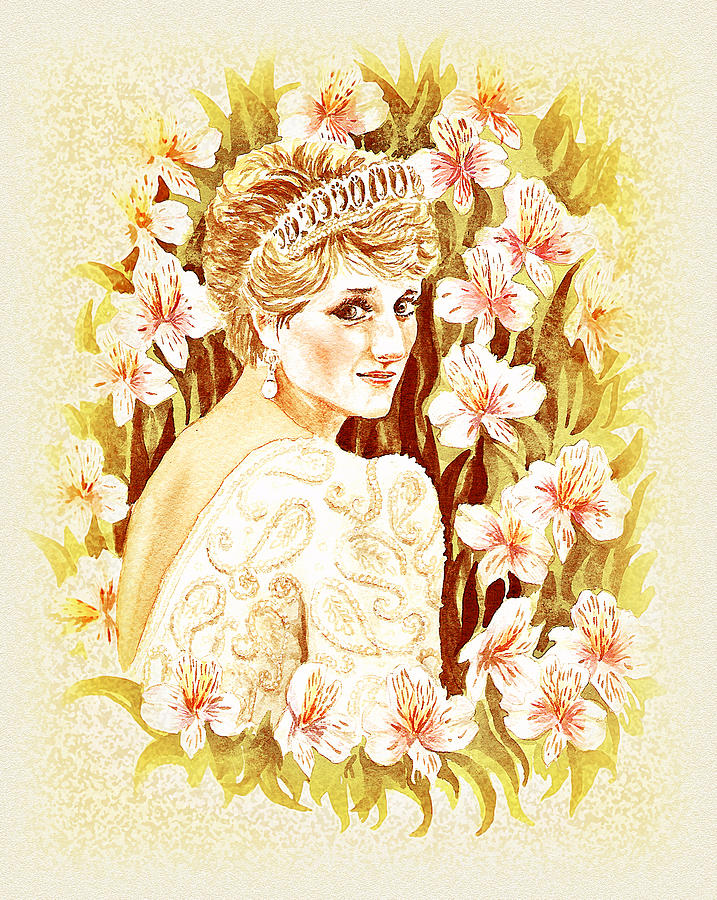 Flower Painting - Princess Diana by Irina Sztukowski