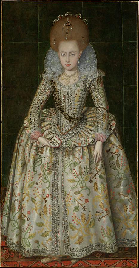 Peake Painting - Princess Elizabeth 1596-1662, Later by Robert Peake the Elder