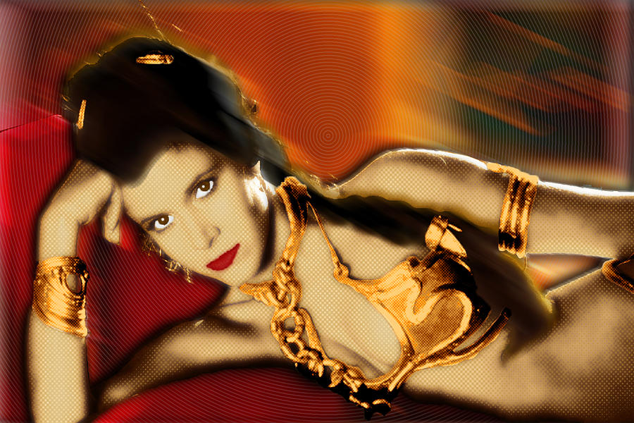 Princess Leia Star Wars Episode VI Return of the Jedi 2 Painting by Tony Rubino