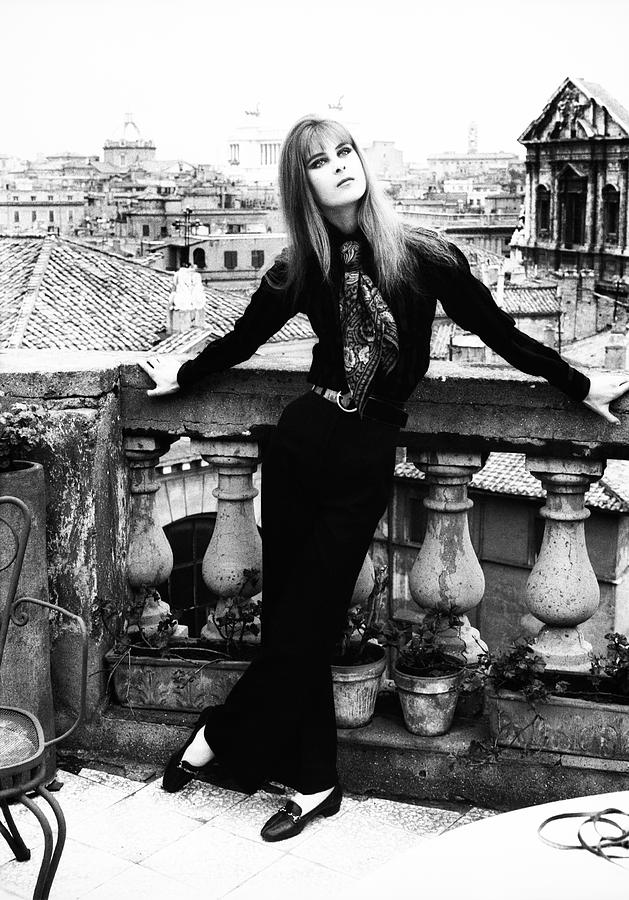Princess Marina Wolkonsky On A Balcony In Rome Photograph by Elisabetta Catalano