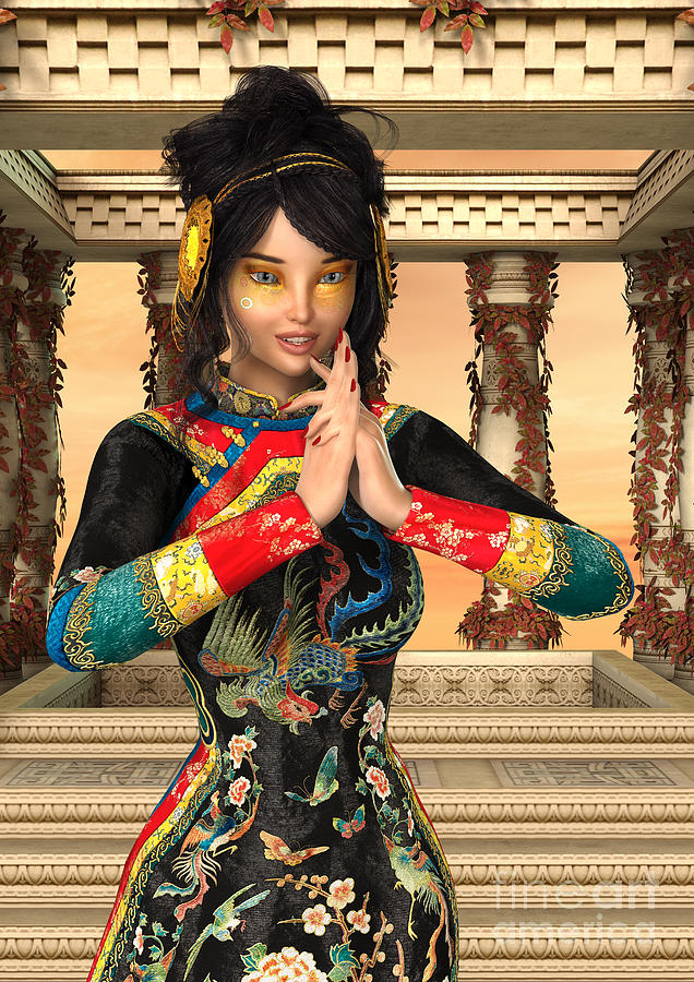 Portrait Digital Art - Princess of China by Design Windmill