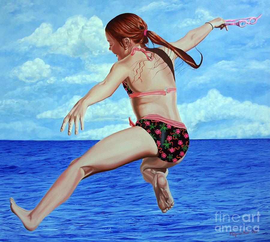 Summer Painting - Princess of the ocean - Princesa del oceano by Rezzan Erguvan-Onal