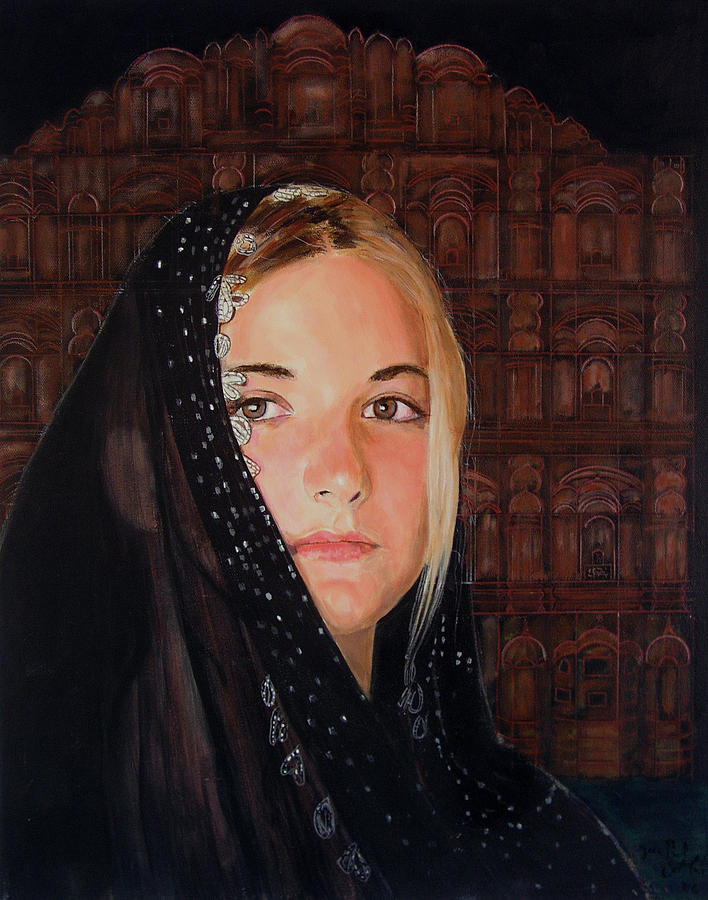 Woman Painting - Princess of the Wind by Jean-Paul Setlak Woman Painting - Princess of the Wind by Jean-Paul Setlak