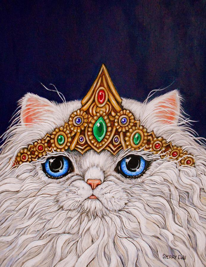 Princess the Cat Painting by Sherry Dole