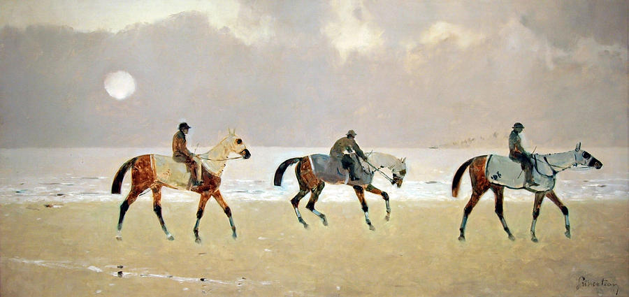 Princeteaus Riders On The Beach At Dieppe Photograph by Cora Wandel