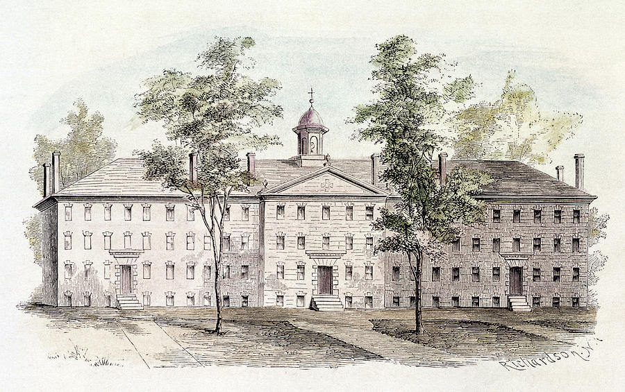 Princeton College, 1760 Painting by Granger