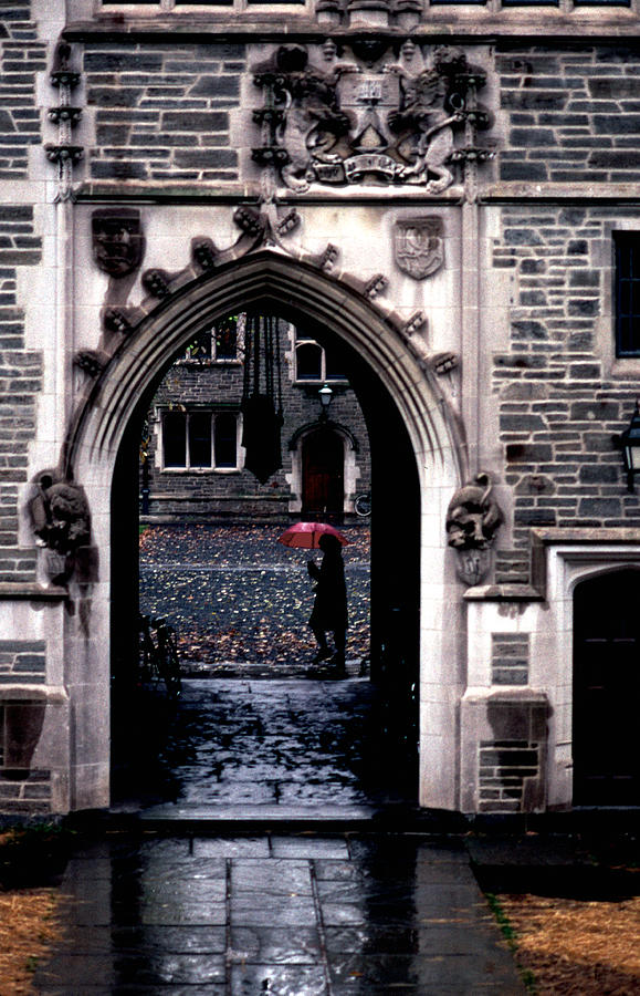 Princeton Stone Arch in the Rain Photograph by Tom Wurl