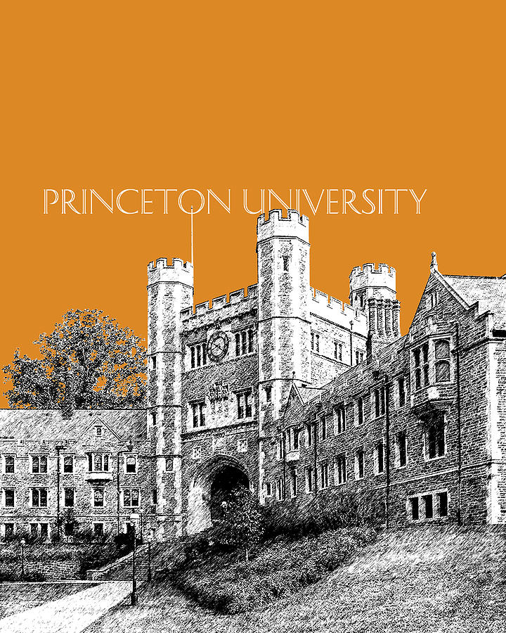 Princeton University - Dark Orange Digital Art by DB Artist