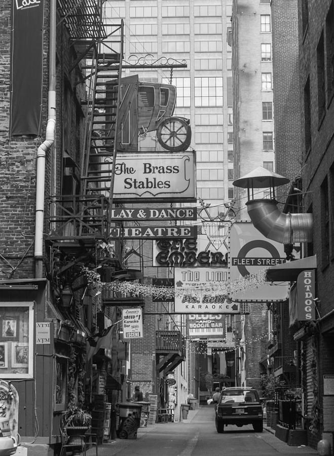 Printers Alley Nashville  Photograph by Robert Hebert