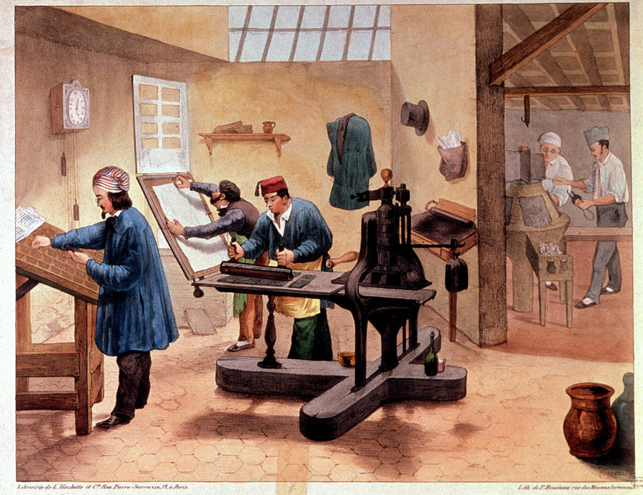Printing Press Photograph by Cci Archives/science Photo Library
