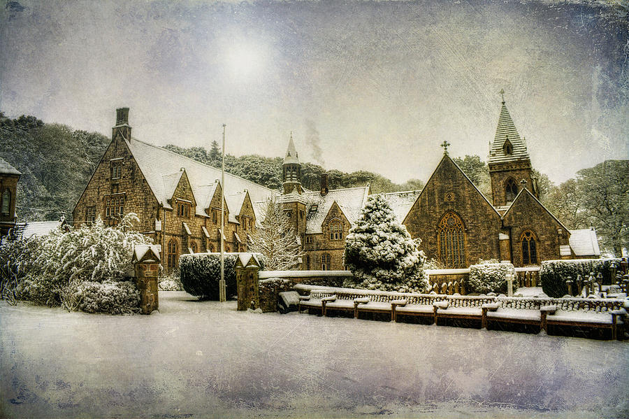 Tree Photograph - Priory in the Snow by Ian Mitchell