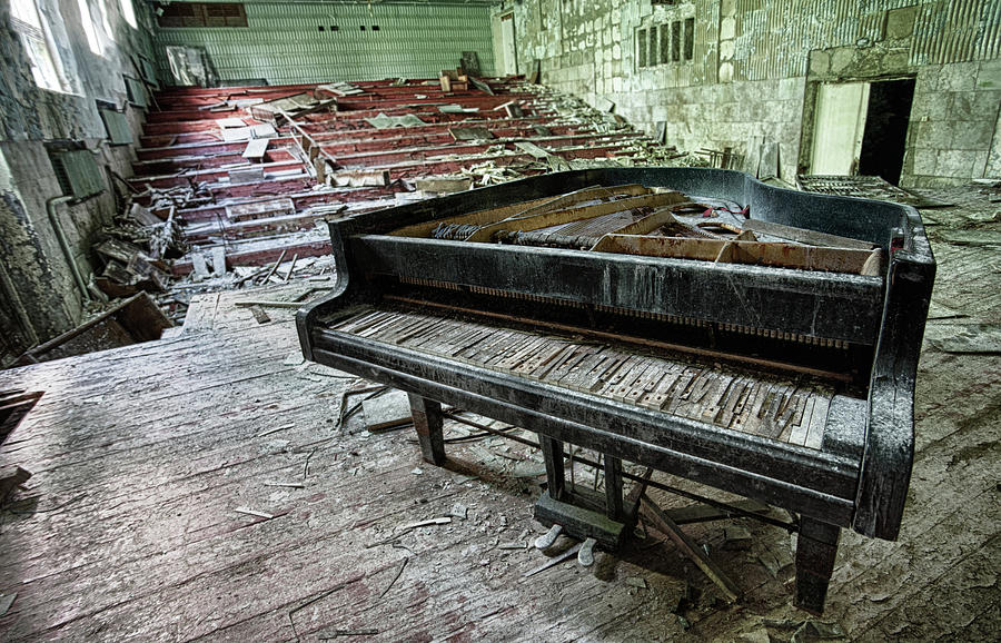 Pripyat Concert Hall Photograph by Oktay Ortakcioglu Pripyat Concert Hall Photograph by Oktay Ortakcioglu