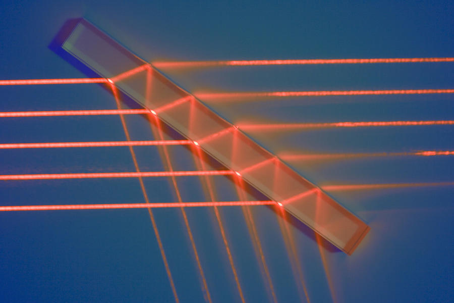 Prism And Parallel Light Rays Photograph by Science Stock Photography