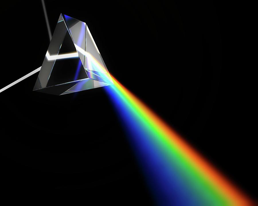 Prism Dispersing White Light Photograph by Andrzej Wojcicki/science Photo Library
