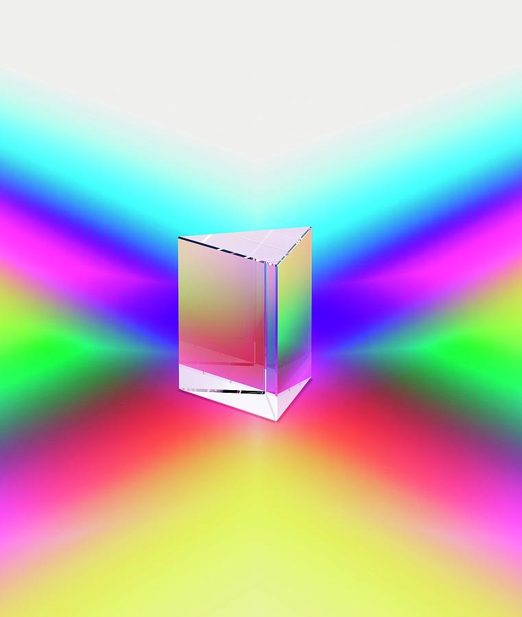 Prism Refracting Spectral Colours Photograph by David Parker