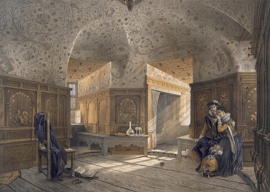 Furniture Drawing - Prison Of King Erik Xiv, Son Of Gustav I by Karl Johann Billmark