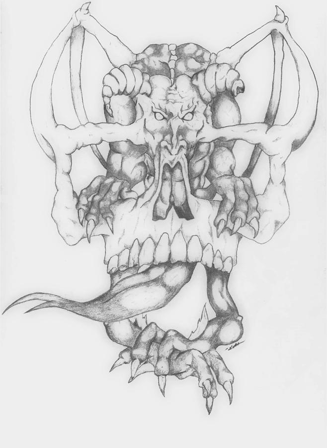 prison skull drawings