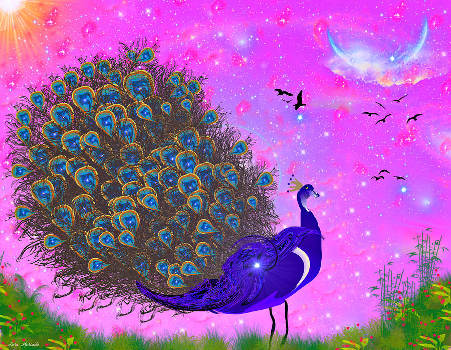 Prissy Peacock Digital Art by Lora Mercado