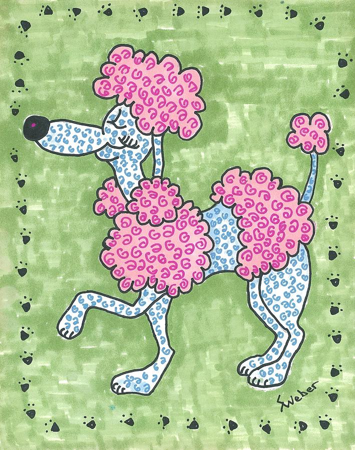 Prissy Poodle Painting by Susie Weber