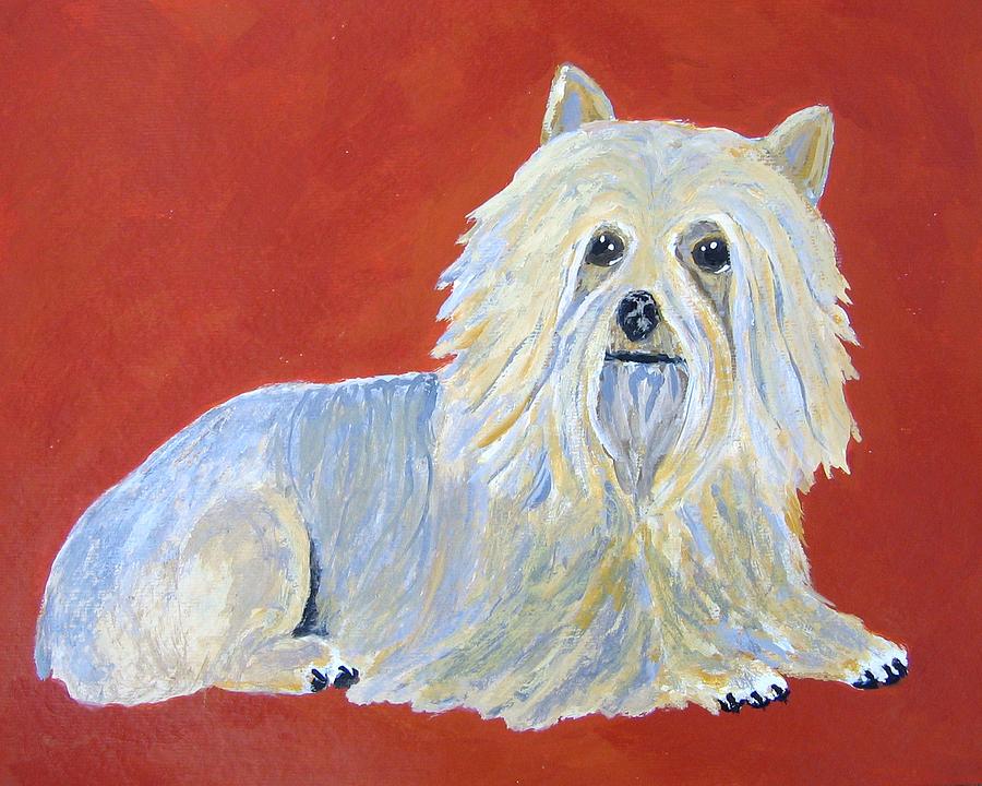 Dog Painting - Prissy by Suzanne Theis